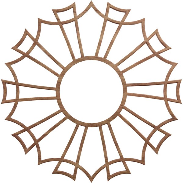 Ekena Millwork Augustus Wood Fretwork Pierced Ceiling Medallion, Walnut, 20"OD x 7"ID x 1/4"T CMWP20X20X0250AUWA - main